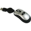Picture of PcNet USB Mini Optical 800dpi scroll (Silver/Black) with retract