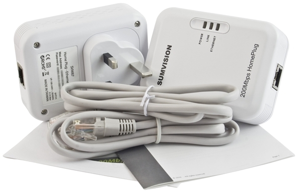 Picture of Sumvision 200Mbps HomePlug Kit Powerline Network Plugs