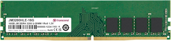 Picture of Transcend 16GB Long-DIMM Memory Module DDR4 3200MHz - JM3200HLE-16G