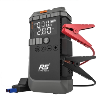 Picture of Jump Starter 8000mAh 800A Peak 4-in-1 Portable Power Bank with Air Compressor & LED Flashlight Grey