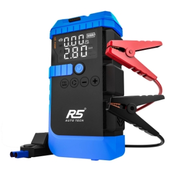 Picture of Jump Starter 8000mAh 800A Peak 4-in-1 Portable Power Bank with Air Compressor & LED Flashlight Blue