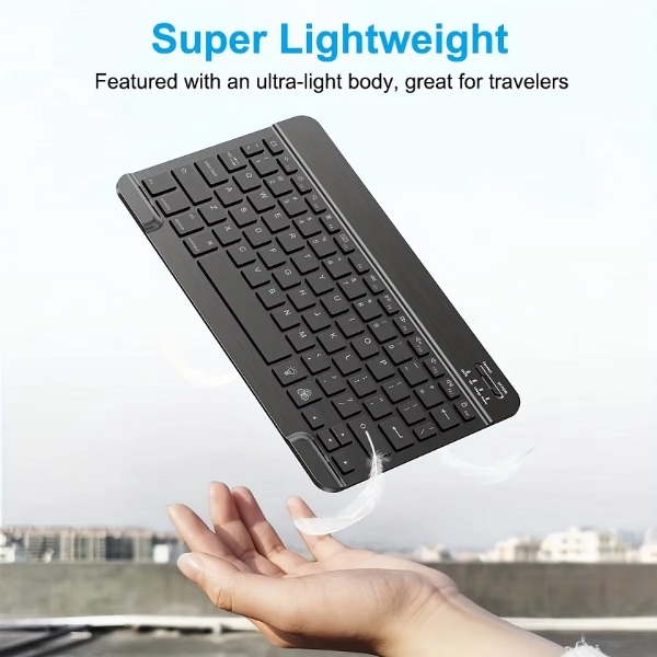 Picture of Ultra-Slim Bluetooth Mini Keyboard for iPad iPhone Tablet Phone Smartphone iOS Android Win