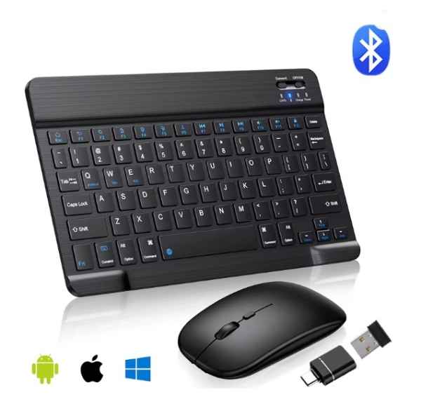 Picture of Ultra-Slim Bluetooth Mini Keyboard for iPad iPhone Tablet Phone Smartphone iOS Android Win